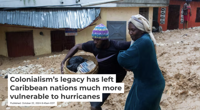 Hillside streets can quickly become muddy rivers during hurricane rains in the islands. Estailove St-Val/AFP via Getty Images